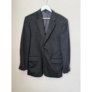 Pronto Uomo Couture 100% Cashmere Blazer Suit Jacket Mens 42 Long Black